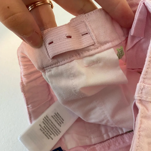 EUC | POLO Ralph Lauren girl’s classic chino pale pink turtle patterned shorts 4 - Picture 7 of 7